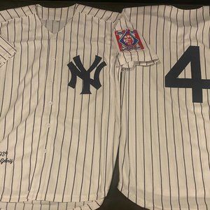 Mitchell & Ness 1930's NEW YORK YANKEES LOU GEHRIG JERSEY Sz M,L,XL,2X,3X New
